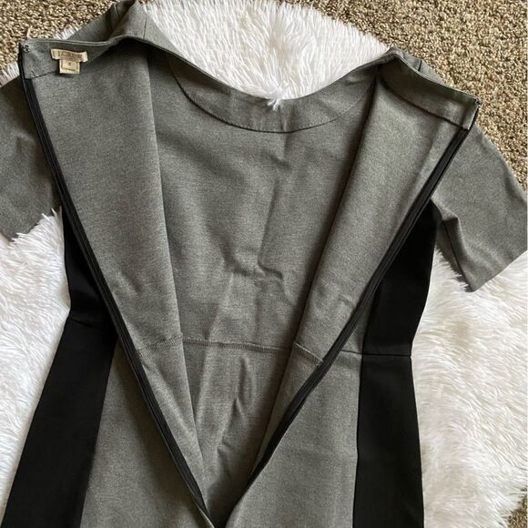 J. Crew Color Block Dress Gray Black Short Sleeve Womens Size 4 - Picture 5 of 8